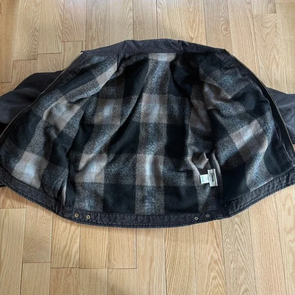 Elwood Petrol Workwear Cropped Flannel Lined Jacket Black Adult XS NWT